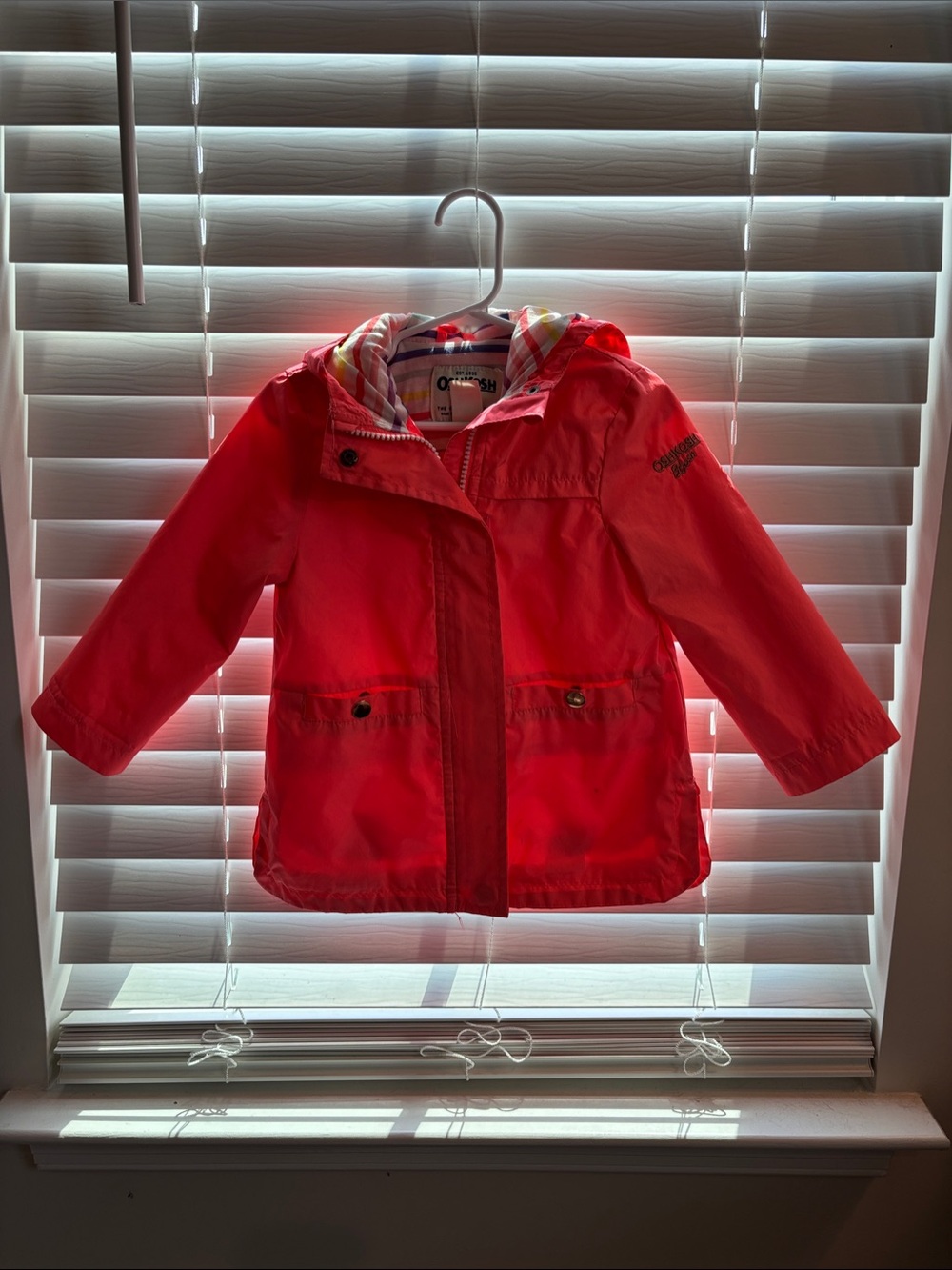 OshKosh B'gosh Red Hooded Raincoat